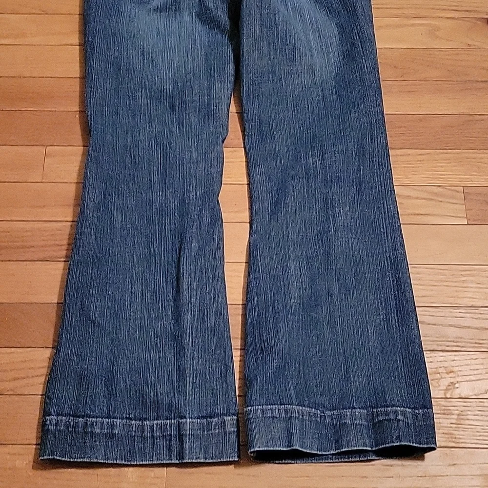 The Limited Denim 917 Trouser jean sz 8S short cotton blend medium wash wide leg - Picture 6 of 10